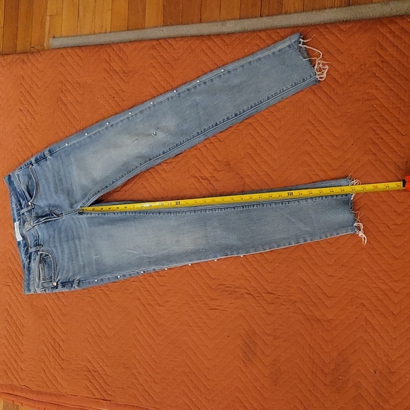 LOFT pearl studded skinny jeans size 25 - Picture 9 of 10